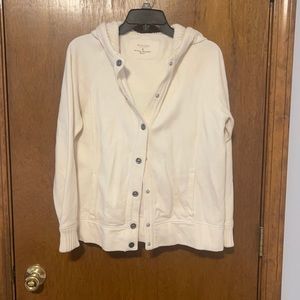 Knit hood sweatshirt